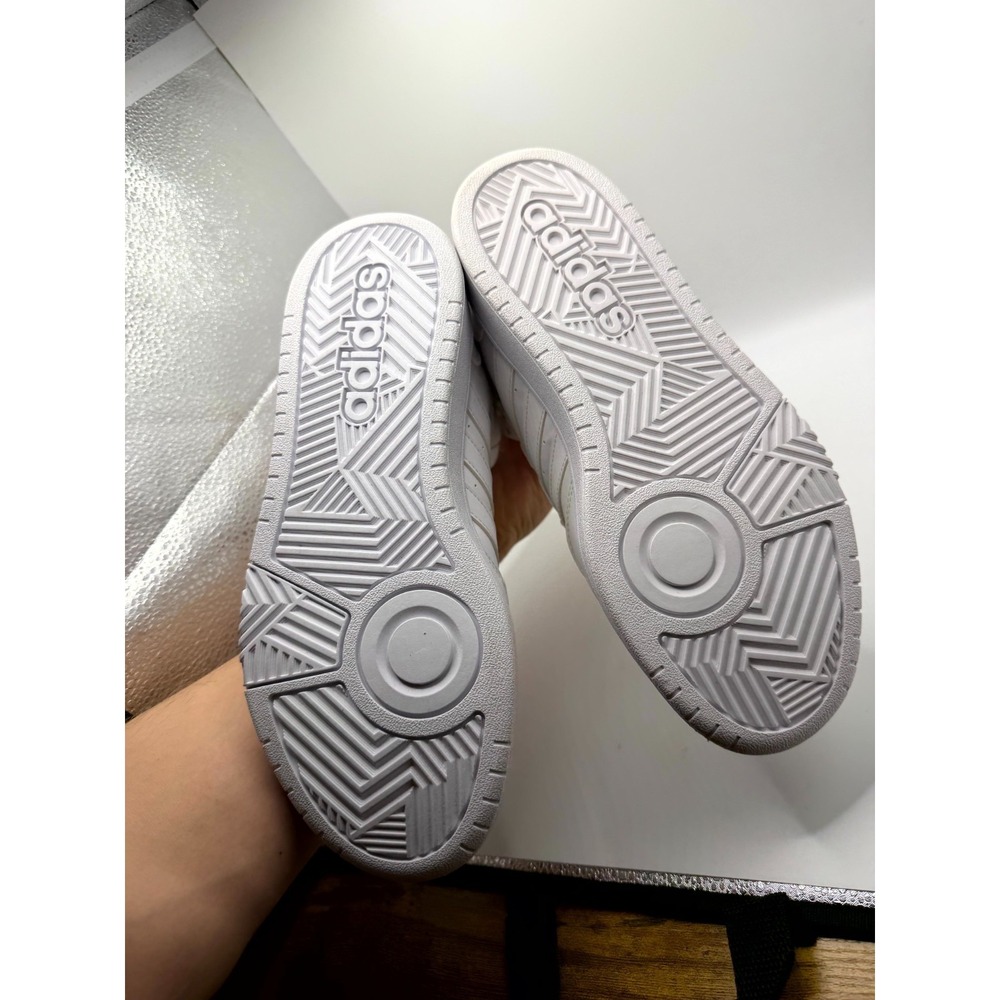 Adidas Hoops 3.0 Mid HP7940 Womens 8.5 Sneaker Cloud White Metal Gray Shoes - Picture 6 of 9